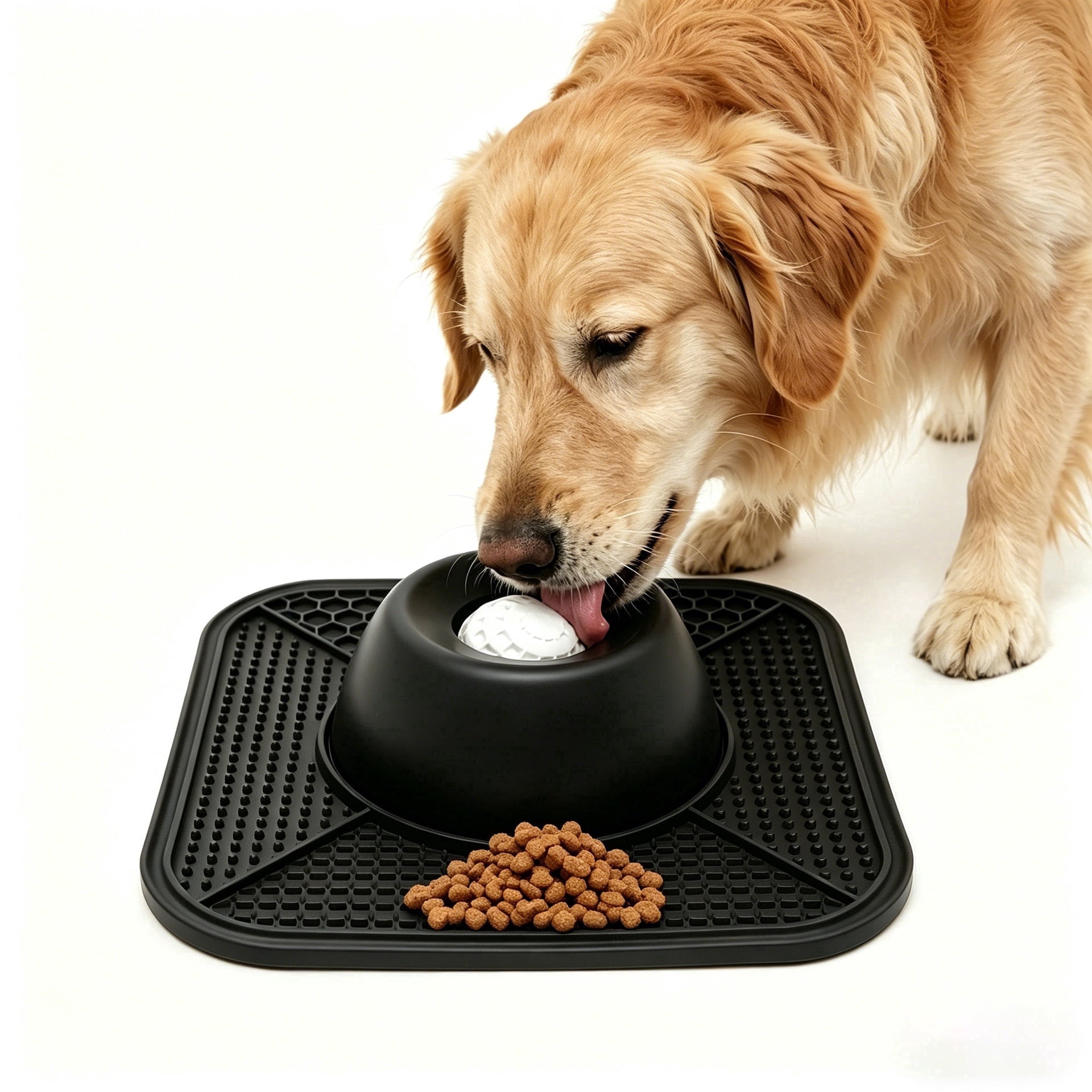 Gaishi Slow Feeder Dog Lick Bowl Rolling Ball Liquid Treat 5.6 Cup Anti-Slip Anxiety Relief Large Medium