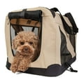 thumbnail image 1 of Pet Life ® '360° Vista View' Zippered Soft Folding Collapsible Durable Metal Framed Pet Dog Crate House Carrier, 1 of 7