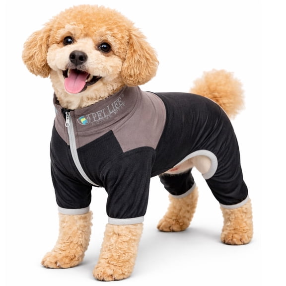 Pet Life ® Active 'Embarker' 4-Way Stretch Fitness Yoga Full Body Dog Tracksuit