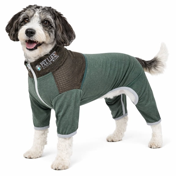 Pet Life ® Active 'Embarker' 4-Way Stretch Fitness Yoga Full Body Dog Tracksuit