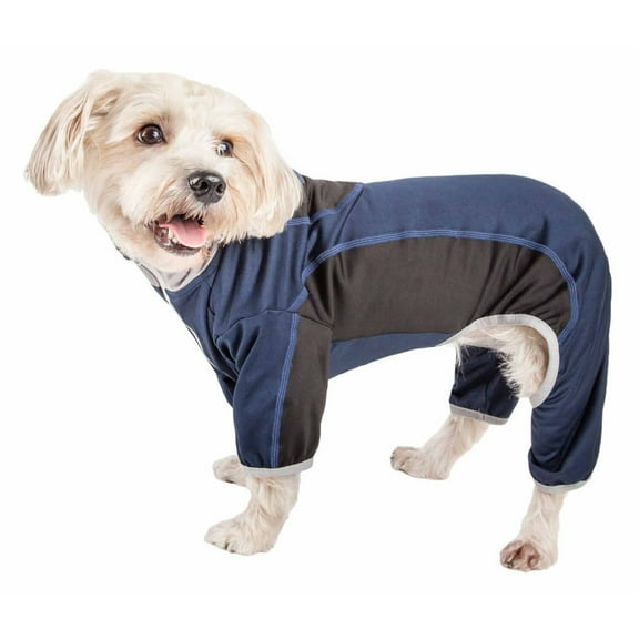 Pet Life Active 'Warm-Pup' Stretchy and Quick-Drying Fitness Dog Yoga Warm-Up Tracksuit