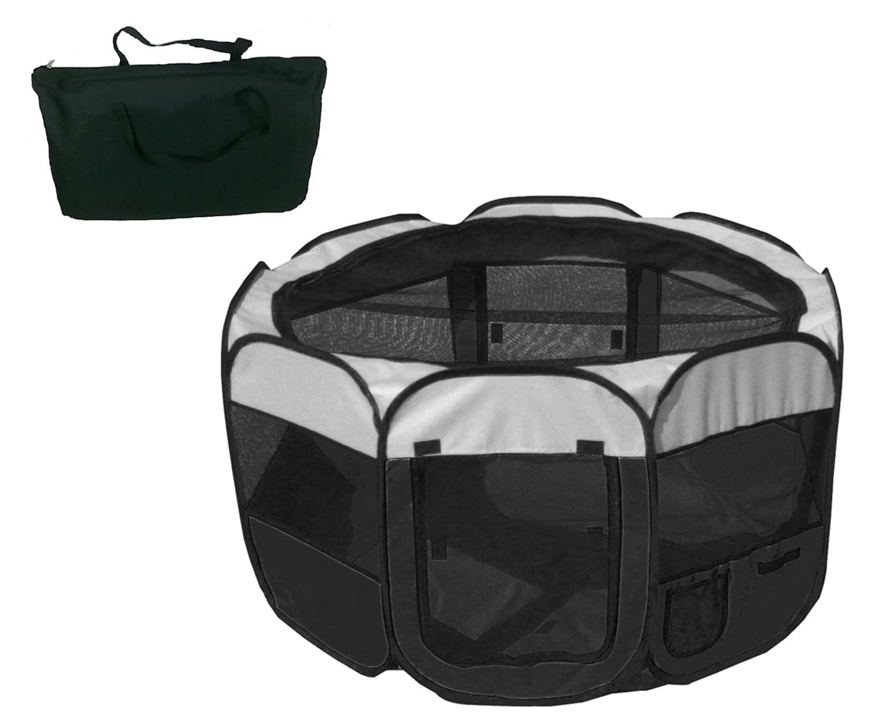 Pet Life All-Terrain Medium Lightweight Collapsible Playpen for Dogs with Carrying Case, Blue