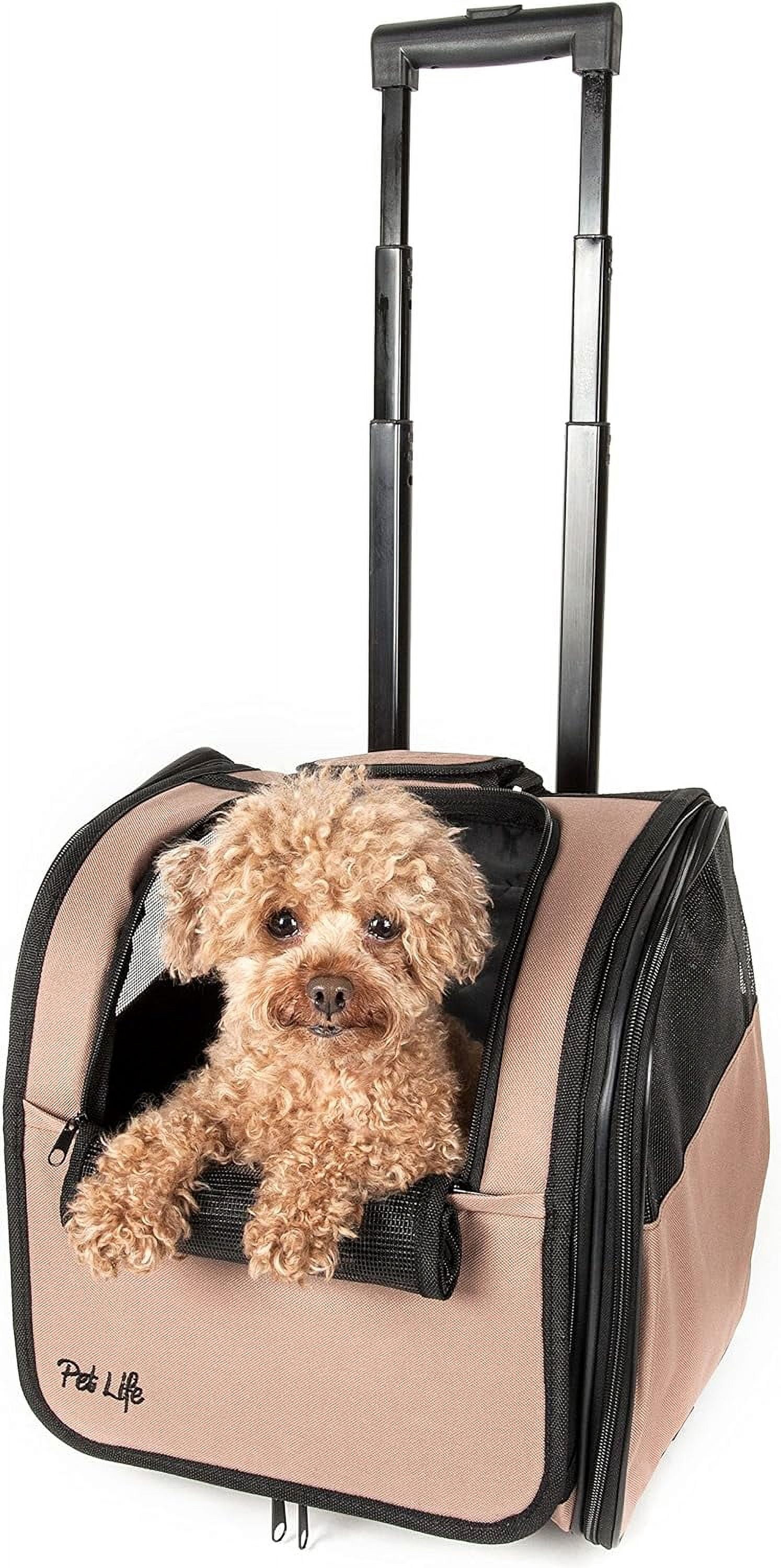 Pet Life Backpack and Wheeled Pet Carrier Travel Airline Dog Carrier