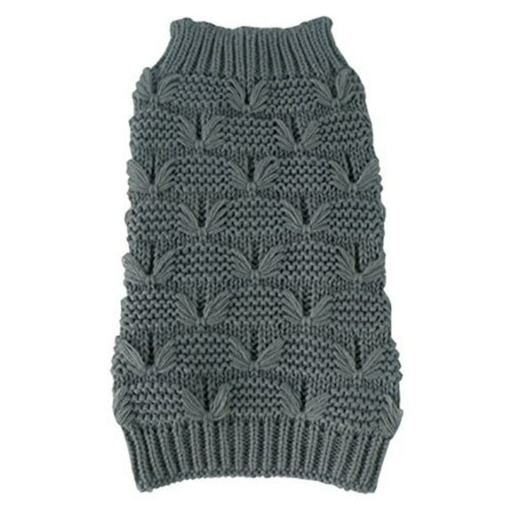 Pet Life ® Butterfly Stitched Heavy Cable Knitted Fashion Turtle Neck Dog Sweater