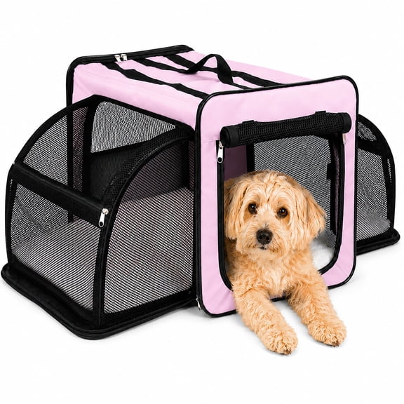 Pet Life Capacious Dual-Expandable Wire Dog Crate
