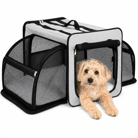 Pet Life Capacious Dual-Expandable Wire Dog Crate