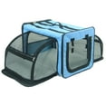 thumbnail image 1 of Pet Life Capacious Dual-Expandable Wire Folding Lightweight Collapsible Travel Pet Dog Crate, 1 of 6