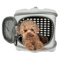 thumbnail image 1 of Pet Life ® 'Circular Shelled' Perforated Lightweight Collapsible Military Grade Travel Pet Dog Carrier, 1 of 4