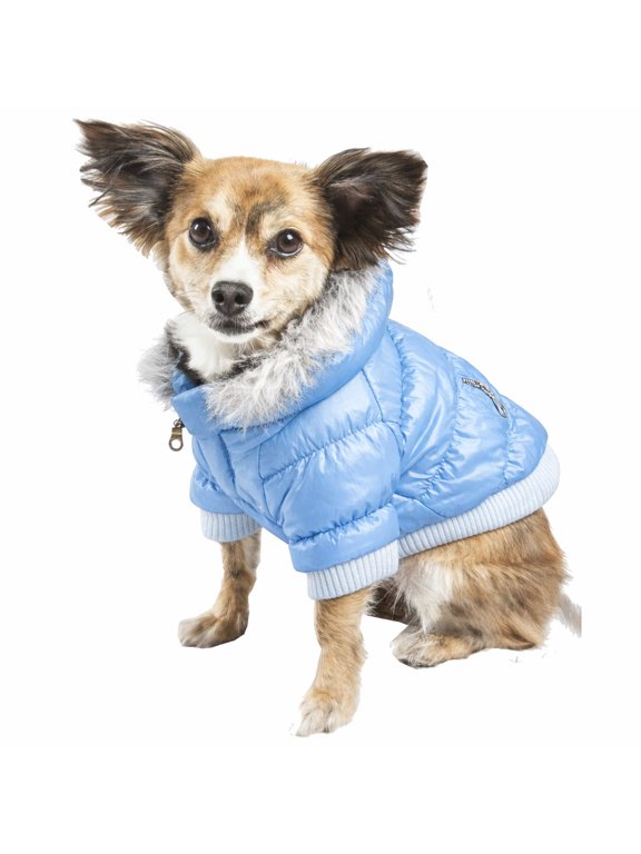 ® Classic Metallic Fashion 3M Insulated Dog Coat Parka w/ Removable Hood