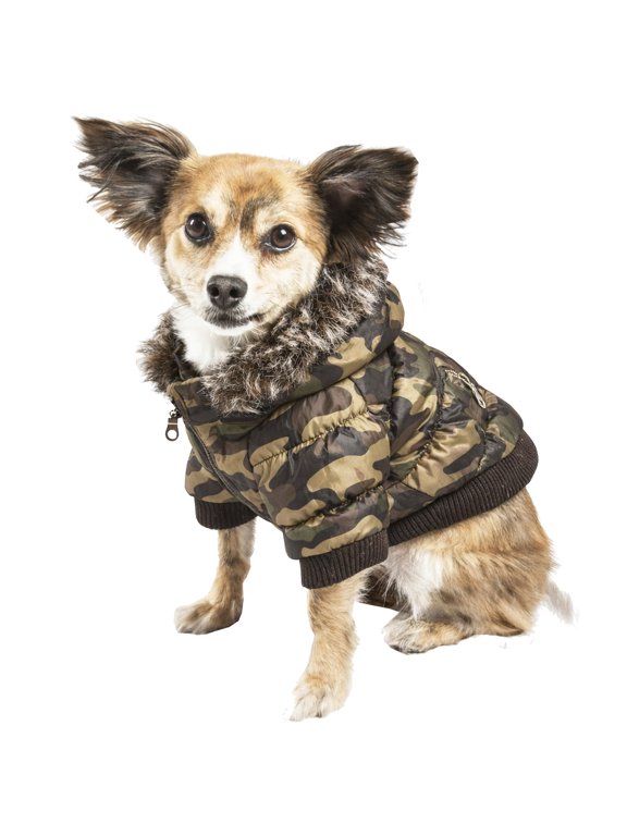 ® Classic Metallic Fashion 3M Insulated Dog Coat Parka w/ Removable Hood