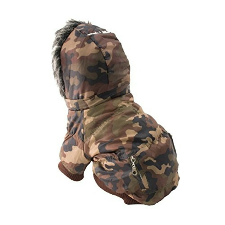 Pet Life Metallic Camouflage Fashion Parka Insulated Dog Coat with Removable Hood Pet Life Metallic Camouflage Fashion Parka Insulated Dog Coat with Removable Hood