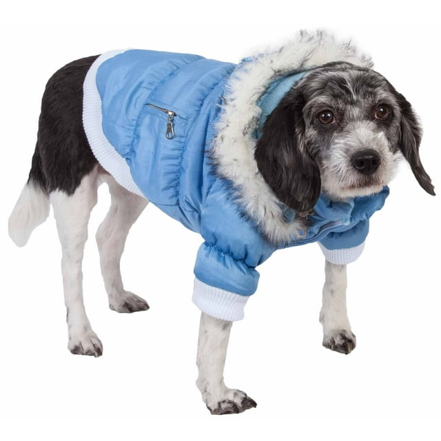 Pet Life ® Classic Metallic Fashion 3M Insulated Dog Coat Parka w/ Removable Hood
