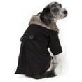 thumbnail image 1 of Pet Life ® 'Coast-Guard' Buttoned Fashion Faux-Fur Collared Wool Dog Coat, 1 of 4