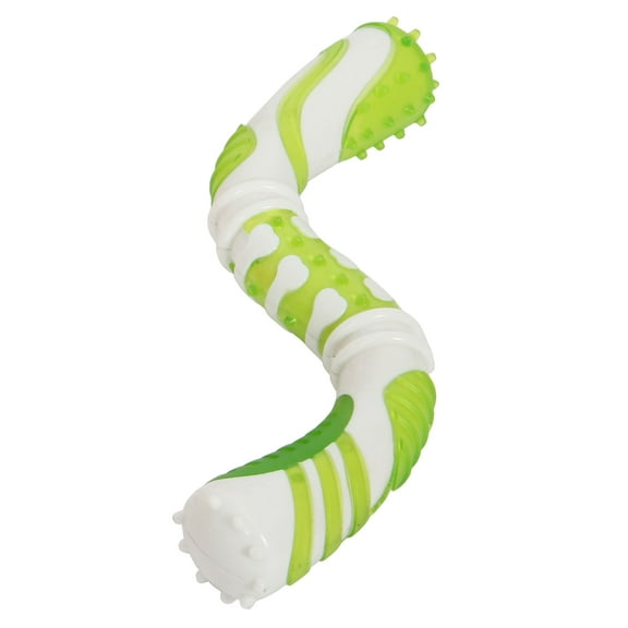 Pet Life ® 'Denta-Twist' TPR Durable Dental Chew Toy