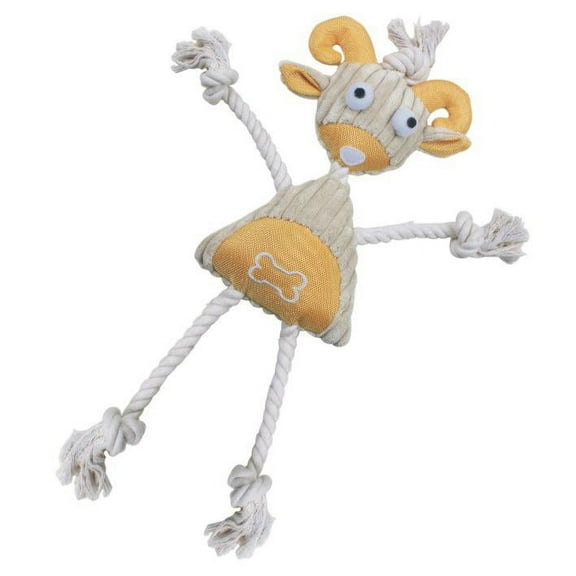 Pet Life ® 'Doll Mannequin' Natural Jute and Rope Squeak Dog Toy