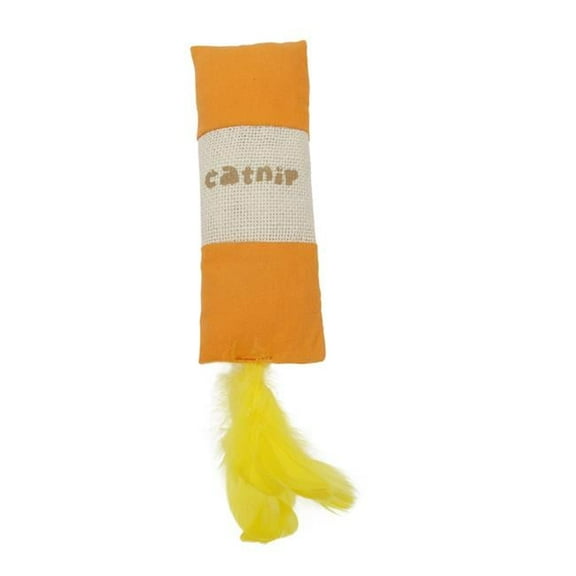 Pet Life  Duffle Faux Fur Catnip Cat Toy, Orange - One Size
