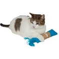 thumbnail image 1 of Pet Life ® 'Duffle Feathered' Squeak and Crinkle Teaser Plush Cat Toy, 1 of 2