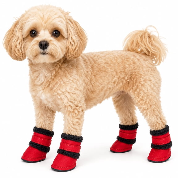 Pet Life ® 'Duggz' 3M Insulated Winter Fashion Dog Shoes Booties - Set of 4 - X-Small