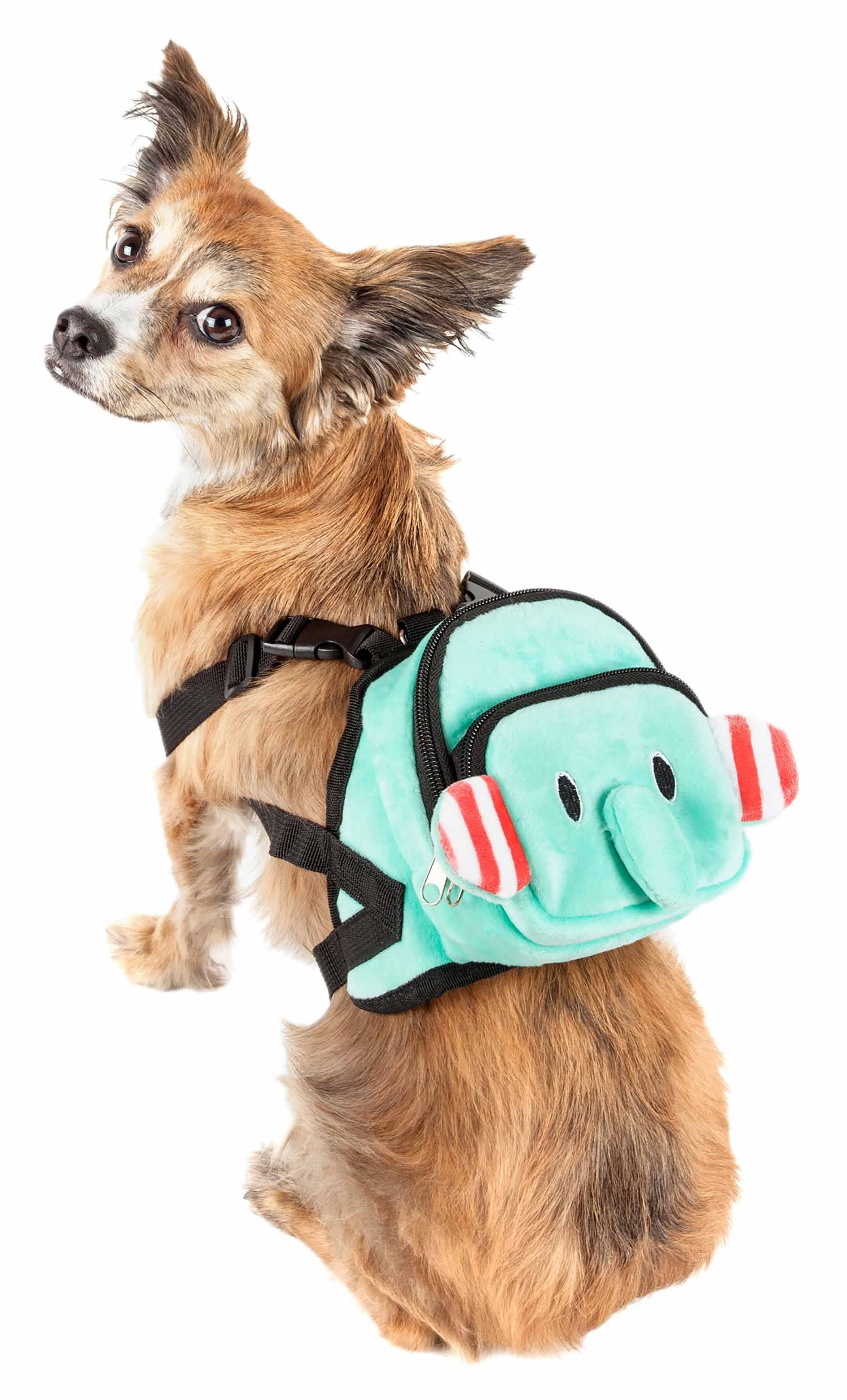 Pet Life ® 'Dumbone' Dual-Pocketed Animated Fashion Dog Harness Backpack