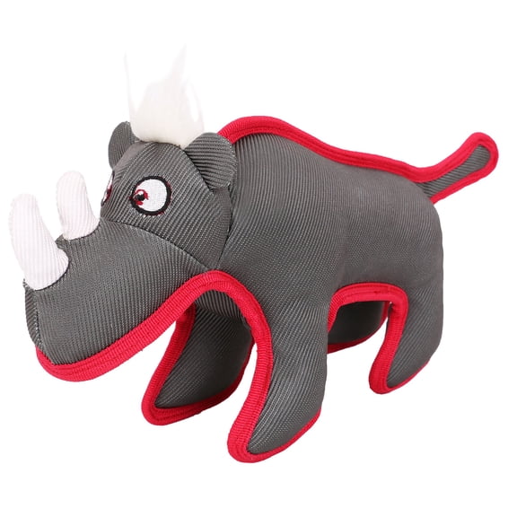 Pet Life 'Dura-Chew' Plush Animal Nylon Squeaker Dog Toy