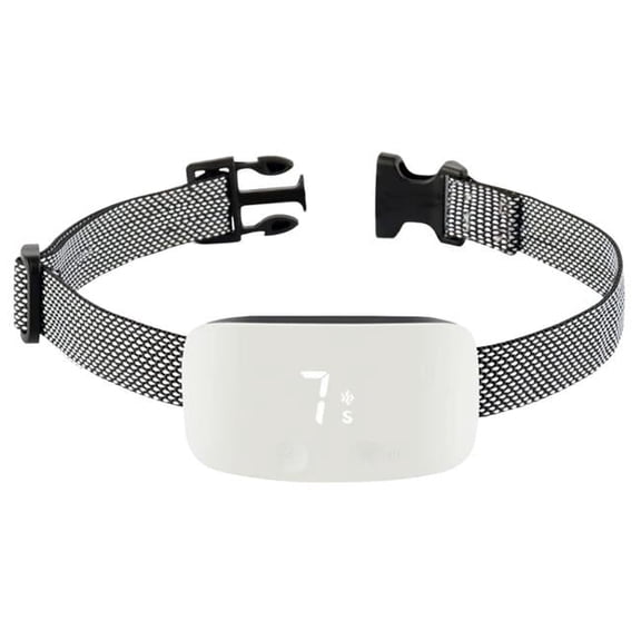 Pet Life Evolution LED 7-Level Vibration & Sound Smart Anti-Bark Dog Collar, White - One Size