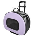 thumbnail image 1 of Pet Life ® 'Final Destination' Airline Approved 2-in-1 Tough-Shell Wheeled Collapsible Travel Fashion Pet Dog Carrier Crate, 1 of 2