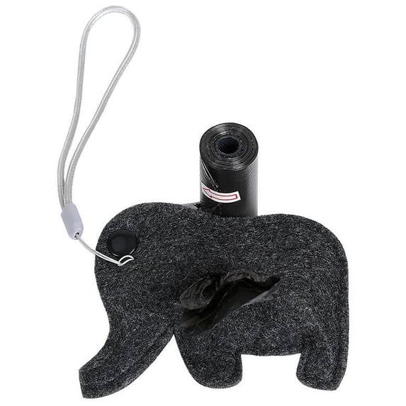 Pet Life ® Fleece Dog Shaped Travel Waste Bag Dispenser with 2 Rolls