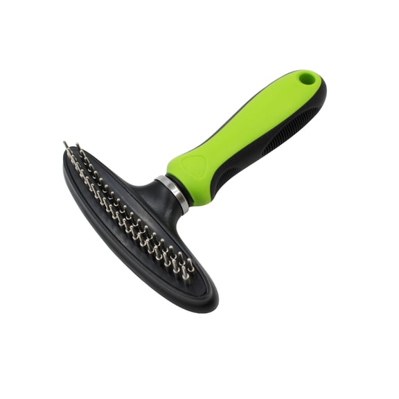Pet Life ® Flex Series Dual-Row Grooming Rake Pet Comb