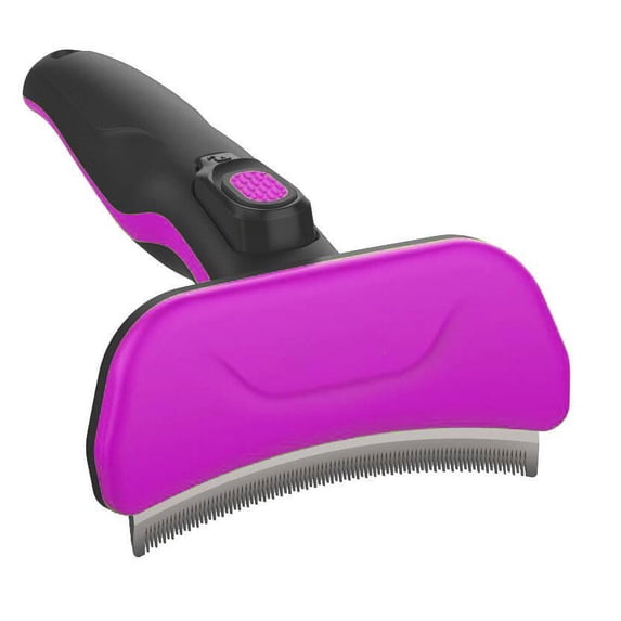 Pet Life ® 'Fur-Guard' Easy Self-Cleaning Grooming Deshedder Pet Comb