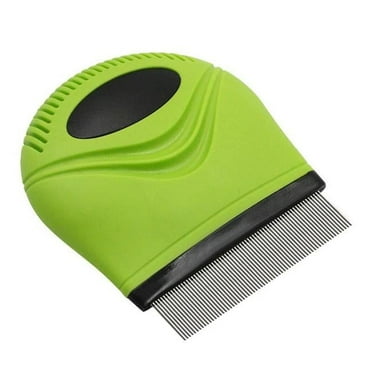 Pet Life 'Grazer' Handheld Travel Grooming Cat and Dog Flea and Tick Comb - One Size / Green