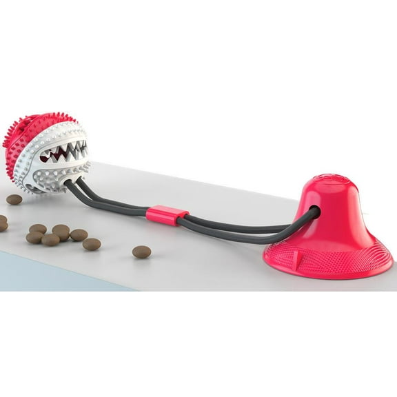 Pet Life 'Grip N' Play' Treat Dispensing Ball Shaped Suction Cup Dog Toy
