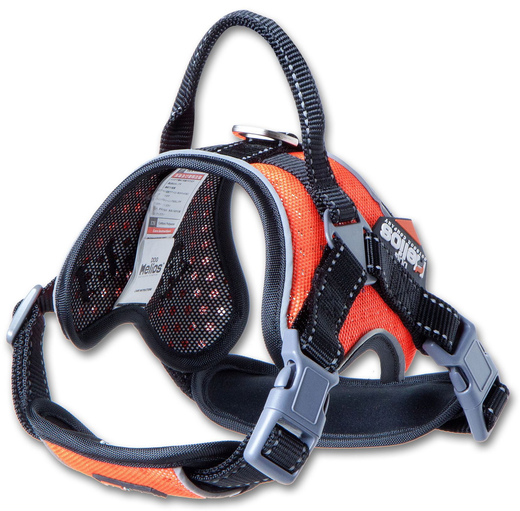 Pet Life Geo-prene 2-in-1 Shock Absorbing Neoprene Padded Reflective Dog Leash and Harness - Small / Black