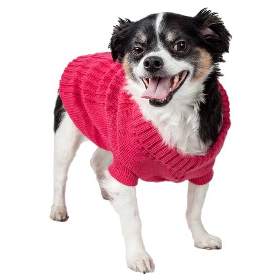 Pet Life Heavy Cotton Rib-Collared Pet Sweater