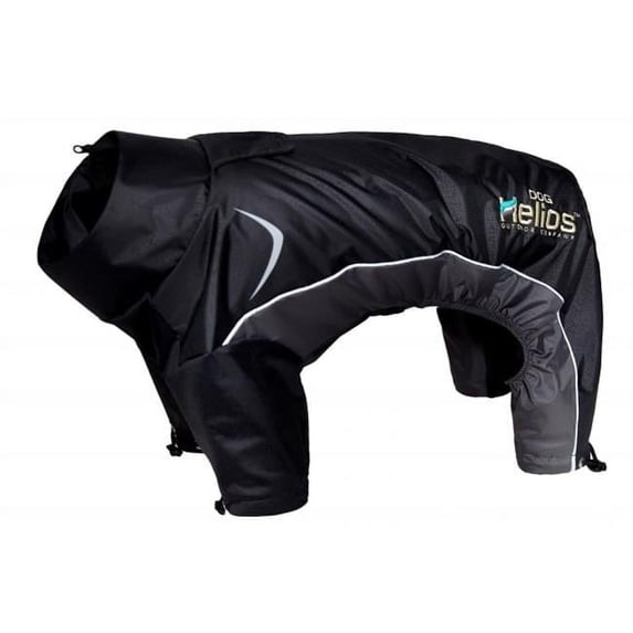 Pet Life Helios Blizzard Full-Bodied Adjustable and 3M Reflective Dog Jacket - Black - Extra Large