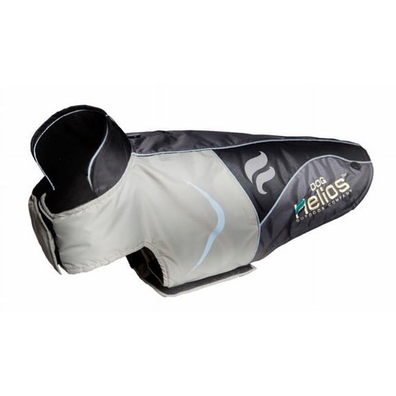 Pet Life Helios Lotus-Rusher Waterproof 2-in-1 Convertible Dog Jacket with Blackshark technology- Gray - Extra Large
