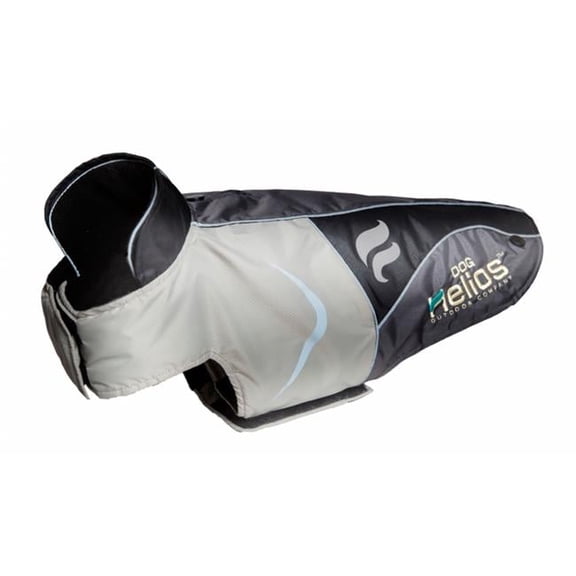 Pet Life Helios Lotus-Rusher Waterproof 2-in-1 Convertible Dog Jacket with Blackshark technology- Gray - Medium