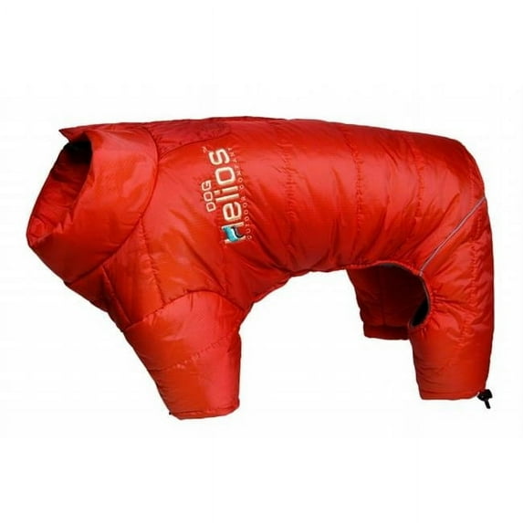 Pet Life Helios Thunder-crackle Full-Body Waded-Plush Adjustable and 3M Reflective Dog Jacket- Red - Large