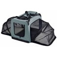 thumbnail image 1 of Pet Life ® 'Hounda Accordion' Metal Framed Soft-Folding Collapsible Dual-Sided Expandable Pet Dog Crate, 1 of 9