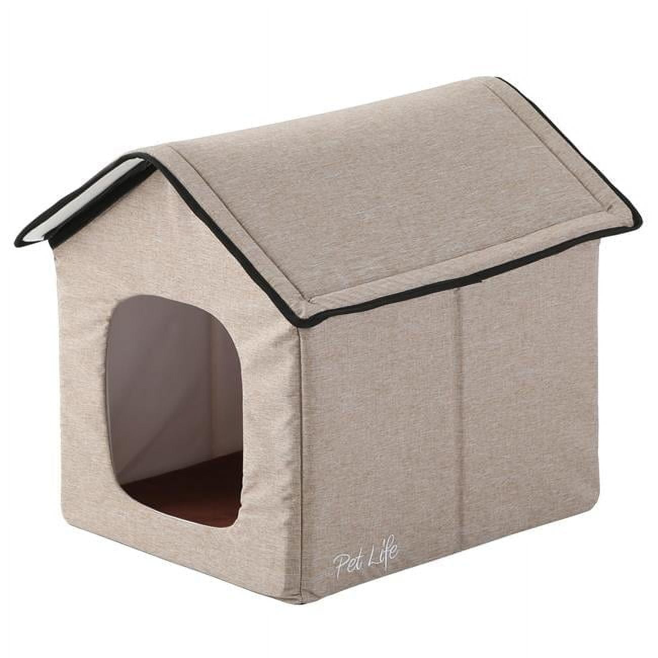 Small Beige Insulated Smart Pet House with Heating and Cooling