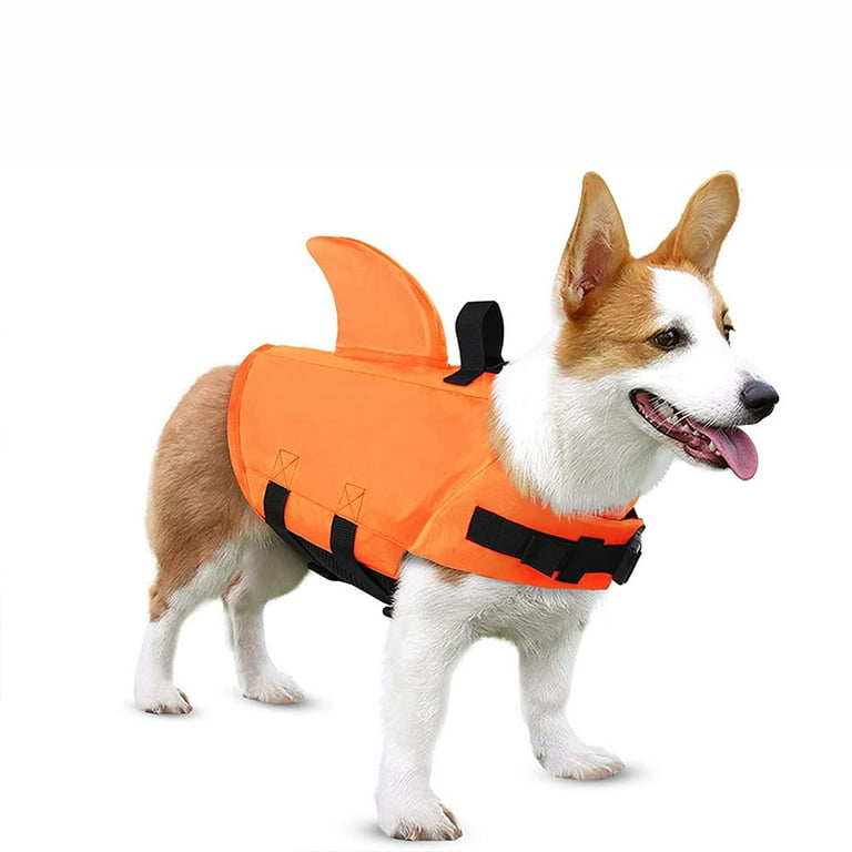 Pet Life Jacket Dog Swimsuit with Shark Fin Swimming Float Saver