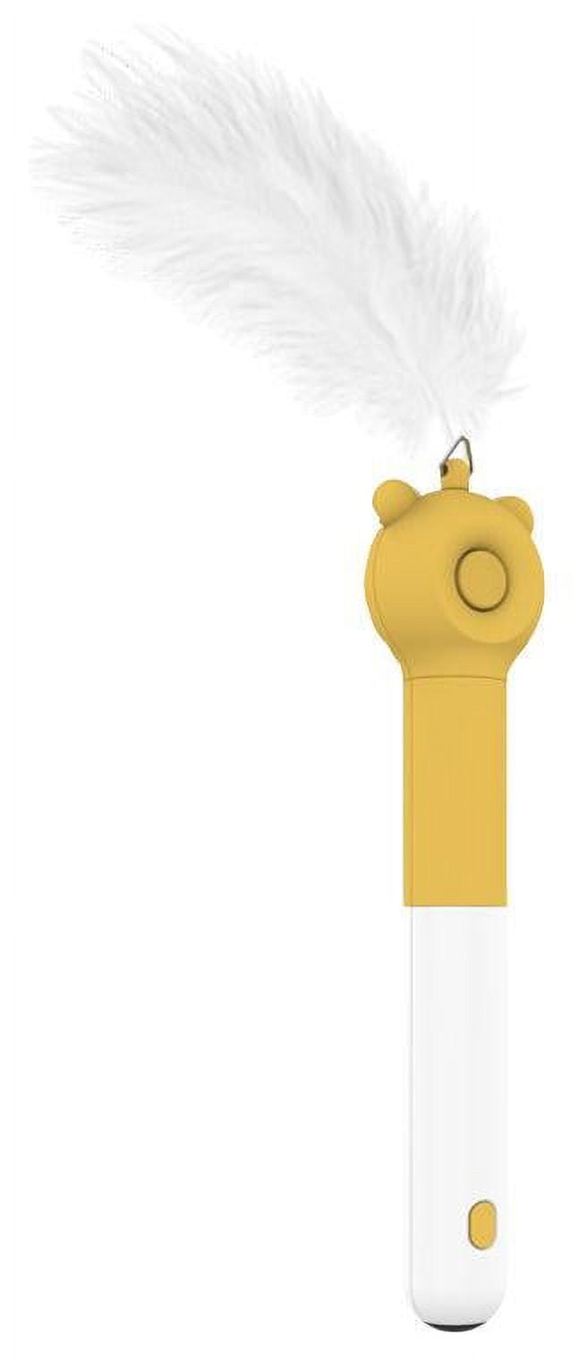 Pet Life ® 'KITIQUE" 3-in-1 Retractable and Extendable Feathered and Laser Wand Kitty Cat Teaser