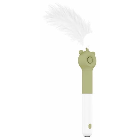 Pet Life ® 'KITIQUE" 3-in-1 Retractable and Extendable Feathered and Laser Wand Kitty Cat Teaser