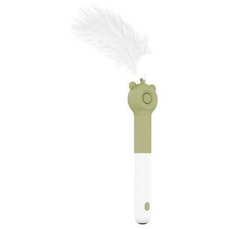 Pet Life ® 'KITIQUE" 3-in-1 Retractable and Extendable Feathered and Laser Wand Kitty Cat Teaser