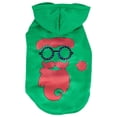 thumbnail image 1 of Pet Life ® LED Lighting 'Cool Santa Shades' Hooded Dog Costume Sweater w/ Included Batteries, 1 of 7