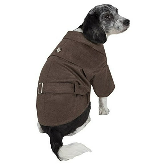 Pet Life LLC 27GNSM Galore Back-Buckled Fashion Wool Pet Coat