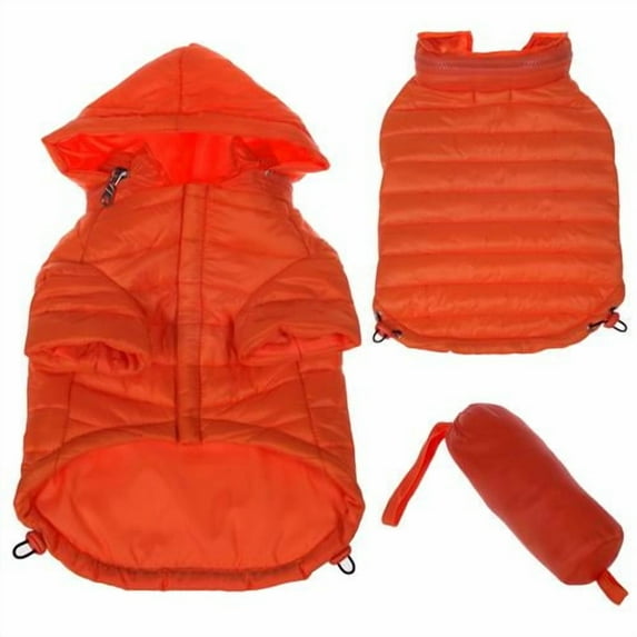 Pet Life ® Lightweight Adjustable and Collapsible 'Sporty Avalanche' Dog Coat w/ Pop-out Zippered Hood