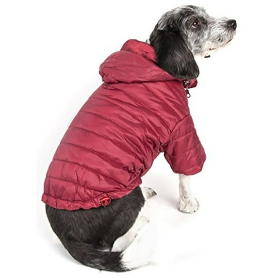 Pet Life ® Lightweight Adjustable and Collapsible 'Sporty Avalanche' Dog Coat w/ Pop-out Zippered Hood