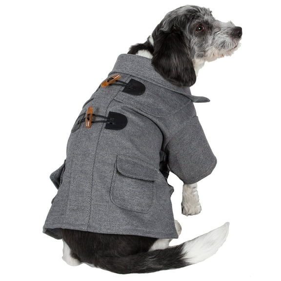 Pet Life ® 'Military Static' Rivited Fashion Collared Wool Dog Jacket Coat