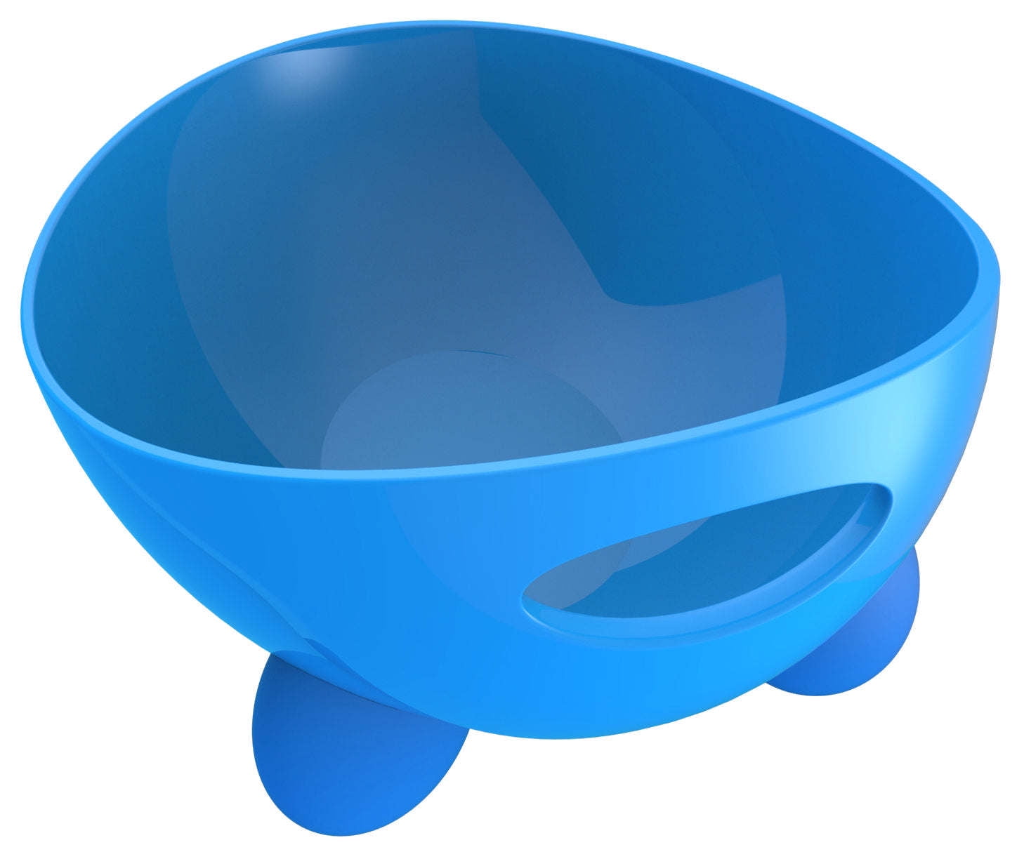 Blue Modern Tilted Anti-Skid Dog Bowl