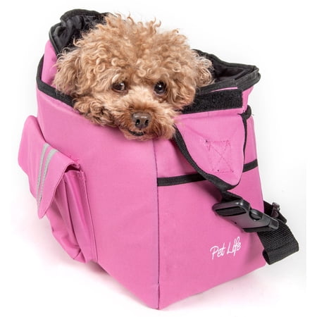 Pet Life ® Over-The-Shoulder Back-Supportive Fashion Sporty Pet Dog Carrier w/ Pouch